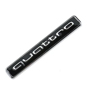 Emblema insignia maletero bota trasera Audi quattro negro - Imagen 1 de 2