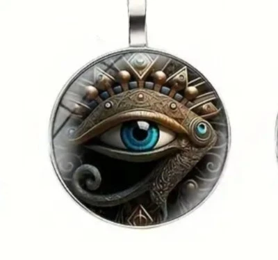 Eye Of Horus Necklace Egyptian God Pendant Egypt Jewellery Stainless Steel Chain — 第 1/4 张图片