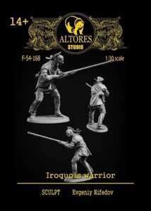 ALTORES STUDIO INDIAN IROQUOIS WARRIOR scale 60 mm Resin - Picture 1 of 1