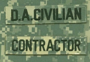 SEGURIDAD DIPLOMÁTICA MILITAR PRIVADA PMC velkrö 2 piezas: D.A. CIVIL + CONTRATISTA - Imagen 1 de 12