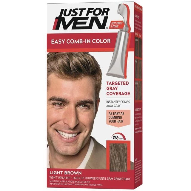 Just For Men Easy Comb-In Color Men's Hair Dye - Light Brown