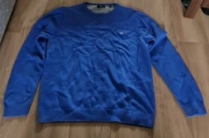 GANT WOOL BLEND Jumper - Size Medium - Royal Blue - Men’s - Pullover - Sweater - Picture 1 of 8