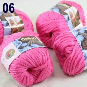 Sale New 4Skeinsx50gr Soft 100% Cotton Chunky Super Bulky Hand Knitting Yarn 06 - Picture 1 of 12