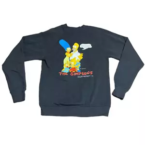 Vintage 1990 The Simpsons Sweatshirt Größe 14 16 schwarz 90er TV-Show Made USA SSI - Bild 1 von 10