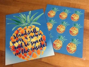 Süße Ananas Vorder- & Rückseite Set 4 Verwendung mit Erin Condren Planer - Bild 1 von 3