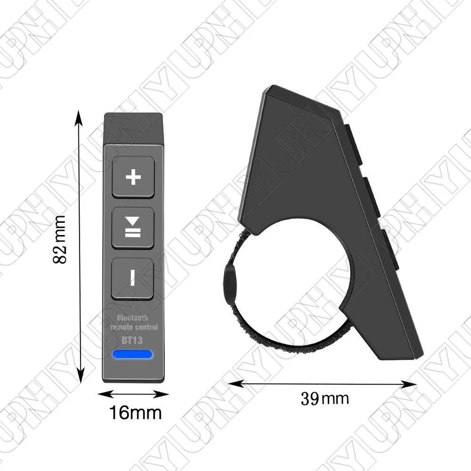 1 x Wireless Bluetooth Motorrad Lenkrad Media Taste Fernbedienung Wasserdicht - Bild 1 von 4