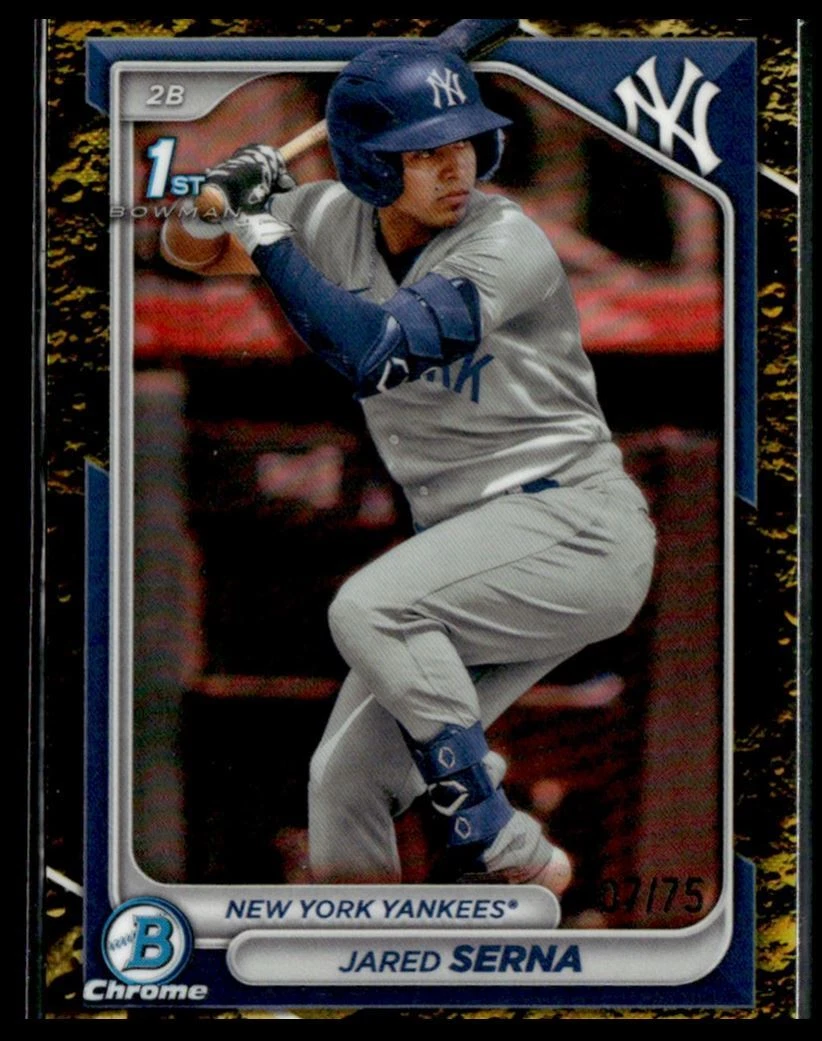 2024 Bowman Chrome Prospects Yellow Lunar Refractor Jared Serna /75 #BCP-68 TS1
