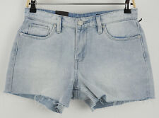 New Blank NYC The Fulton Roll Up Denim Shorts Womens Size 27 Light Blue Raw Edge