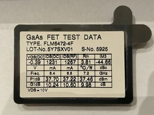 ONE (1) Fujitsu FLM6472-4F, C-Band, GaAs FET, Absolutely New, OEM, NIB. - Picture 1 of 2