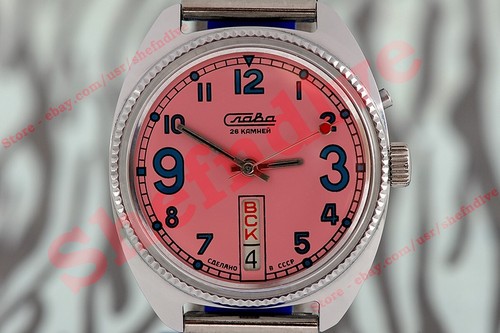 CHROME HEARTS Orologio da polso vintage ex raro russo URSS insolito rosa anguria schiava cal 2428