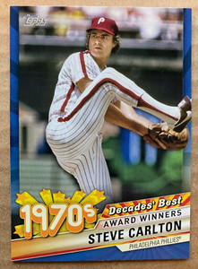 2020 Topps Series 2 Decades Best Blue STEVE CARLTON #DB-37 PHILADELPHIA PHILLIES