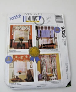 McCall's Pattern 9333 Home Dec Window Treatments UC FF Mod Fabric Saver Look(C) - Picture 1 of 4
