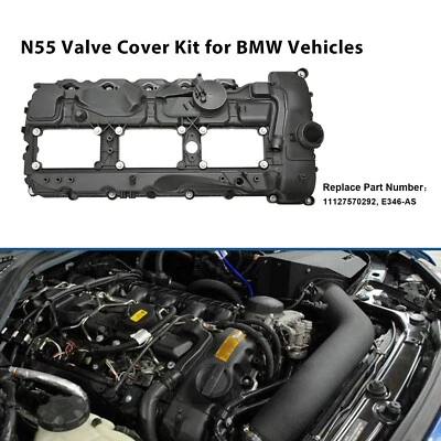 Valve Cover w/ Gasket+Cap 11127570292 For BMW N55 135i 335i 535i 640i 740i ZA - Image 1 of 4