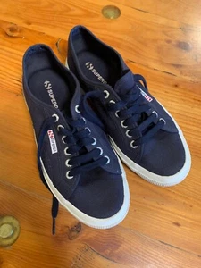 Superga Cotu Classic Sneakers Shoes Unisex Size 39 Navy Blue Barbie Tennis - Picture 1 of 7