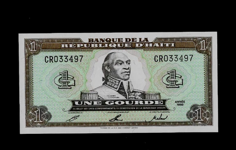 HAITI ( 1 ) BANK NOTE  1 GOURDE   1993  P  259 UNCIRCULATED Cover