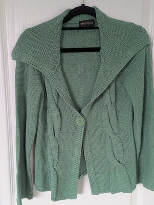 Principles Women's  Short Green Cardigan. Size 12 - Image 1 of 4
