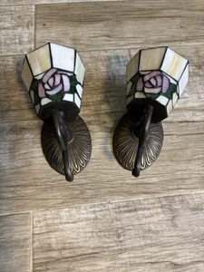 Matching Tiffany Style Stained Glass Wall Sconce Shades. - Picture 1 of 7