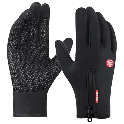 Waterproof Thermal Touchscreen Cycling Gloves Men Women Winter Non-Slip S/M/L - image 1 of 4