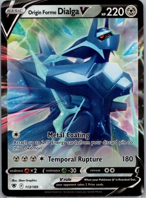 SWSH10: Astral Radiance #113/189 Origin Forme Dialga V - Image 1 of 2