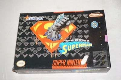 Death And Return Of Superman (Super Nintendo SNES) Complete in Box CIB - Image 1 of 4