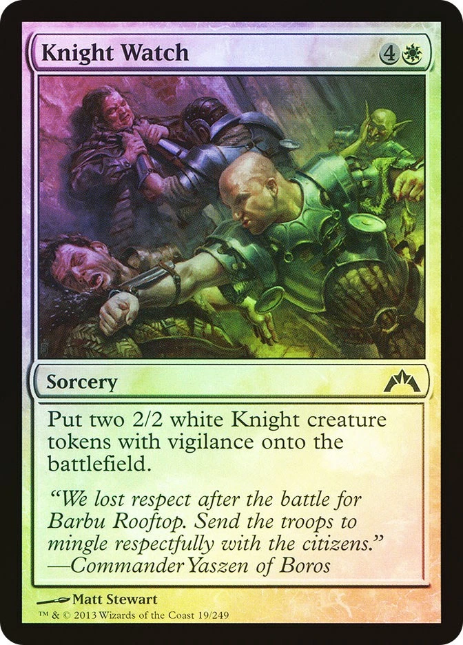 MTG FOIL Knight Watch  - Gatecrash #019 - Image 1 of 1