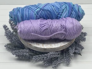 Yarn Grab Bag Mixture Tagless 7.95 OZ Variety Green Purple Blue Multi Color - Picture 1 of 6