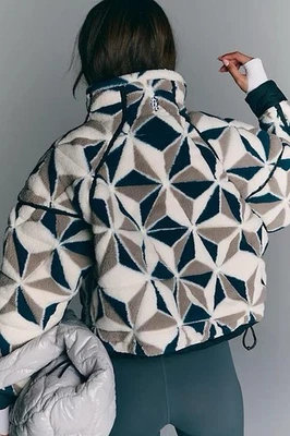 NEW Free People FP Movement Fleece Pullover Jacket Mountain High 1/2 Zip SMALL - Image 1 of 4