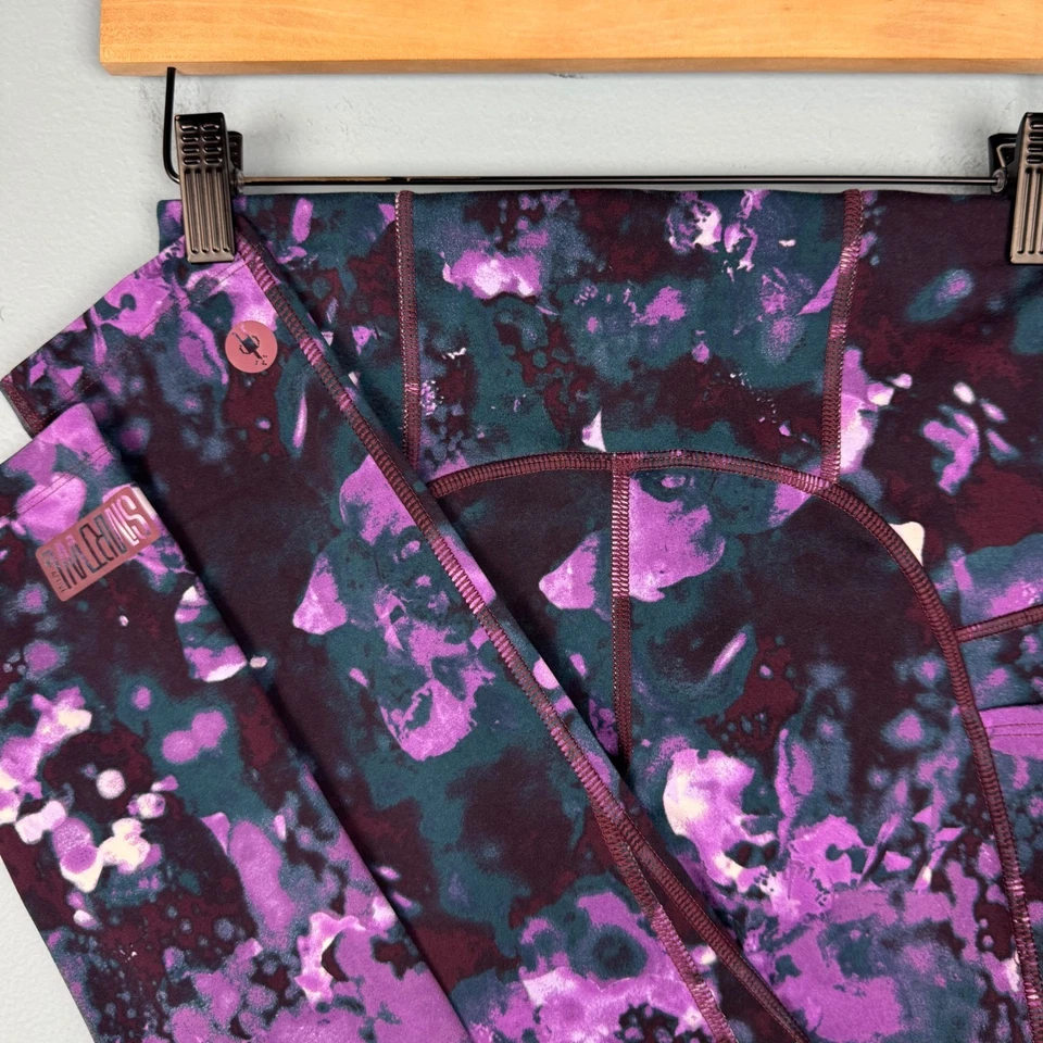 Leggings Smartwool Active para mujer pequeños púrpura iris acuarela lana 7/8 25" HR Foto 1 de 4