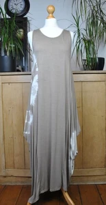 Vestido Midi Jersey Tie Dye Marrón Diverso Italia Boho Lagenlook Sin Mangas Talla M - Imagen 1 de 16