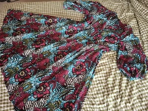 Handmade vintage retro 50s style dress Ankara African wax fabric size 22 24 - Picture 1 of 3