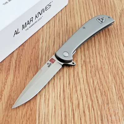 Al Mar Ultralight Hawk Folding Knife 2.75" D2 Tool Steel Blade Titanium Handle - Image 1 of 4
