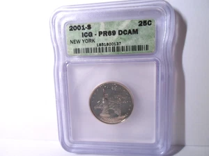 2001-S New York Quarter ICG PR69DCAM  *Proof* - Picture 1 of 4