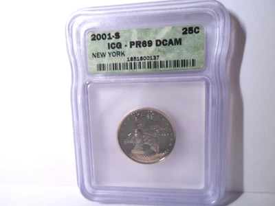 2001-S New York Quarter ICG PR69DCAM  *Proof* - Image 1 of 4