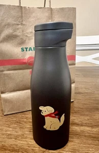Starbucks 2025 Holiday Puppy Edelstahl Trinkflasche Tumbler Insulad Grey 14oz NEU - Bild 1 von 4