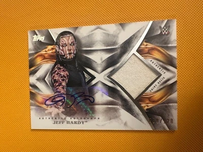 2019 Topps WWE Undisputed Jeff Hardy #UAR-JH Authentic Shirt Relic Auto /120 - Image 1 of 2