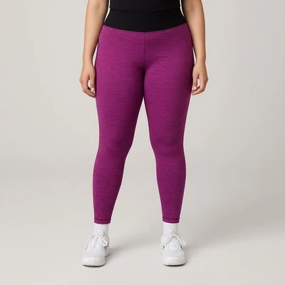 Leggings ajustados de secado rápido Be Inspired rosa/negro rendimiento deportivo grandes Foto 1 de 4