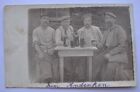 1916 WWI Germany Military Infantry Reg 122 Soldiers Photo Beer Soda Feldpost