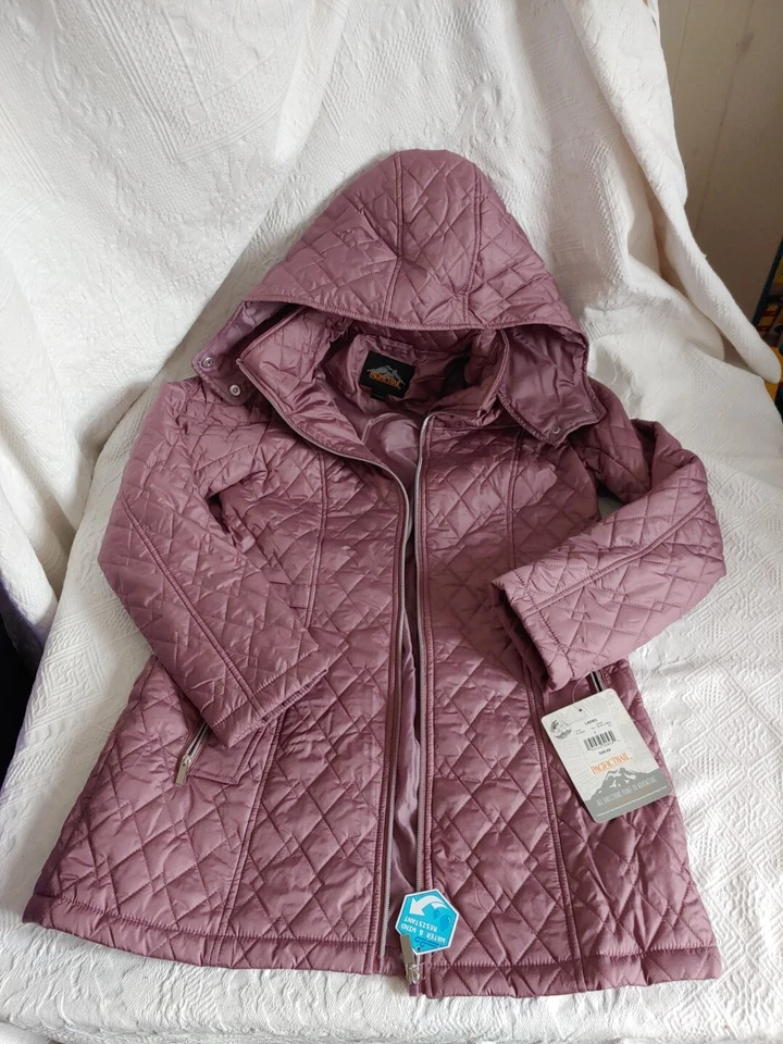NWT Pacific Trail Quilted Women's Quilted Coat Jacket S Lilac Chalk Purple - Image 1 of 4