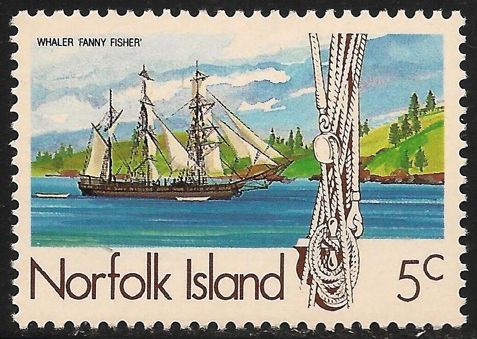 Norfolk Island #356 VF MNH - 1985 5c Whaling Ship Fanny Fisher - Image 1 of 1