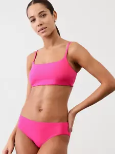 ATHLETA Hipster Full Swim Bottom M MEDIUM Pop Pink NWT #661403 SWIM BIkini - Picture 1 of 5