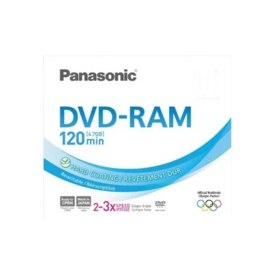 Panasonic DVD-RAM Disc 4.7GB 120min (Pack 5) 2-3x Non-Cartridge Single Sided - Image 1 of 2