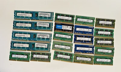 Group of PC RAM Memory Computer 21 PC Miscellaneous - See Pictures - Image 1 of 4