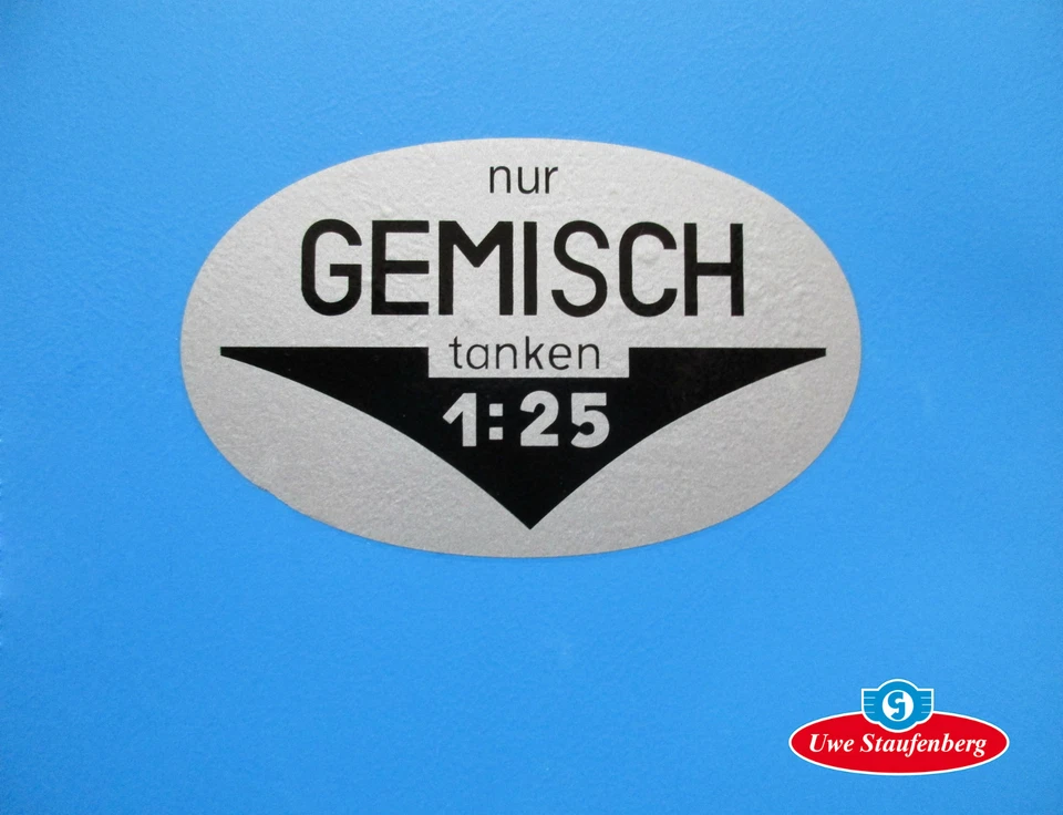 Pegatina "Solo repostar mezcla 1:25" calcomanía seca para Goggomobil Goggo Foto 1 de 1