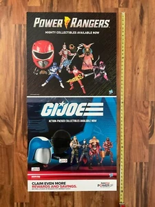 Figura de acción Power Rangers / GI JOE Hasbro 2020 tienda de juguetes exhibición póster banner - Imagen 1 de 5