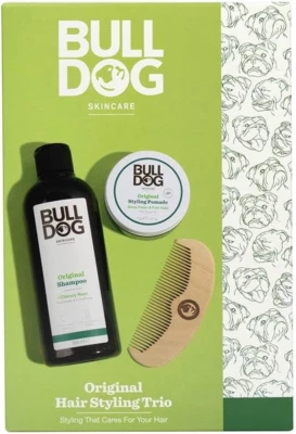 WILKINSON SWORD LTD BULLDOG SKINCARE - Original Hair Styling Trio Giftset for Men | Hair Care Kit