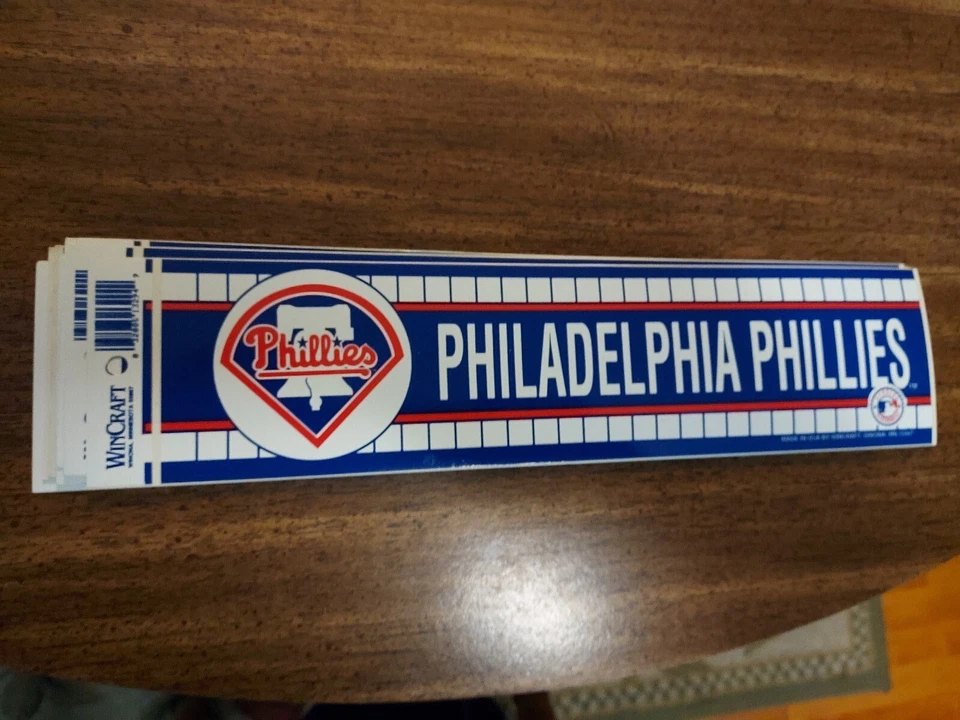 PHILADELPHIA PHILLIES Bumper Sticker NEW!! 3 x 11 Inches! Wincraft - Image 1 of 1