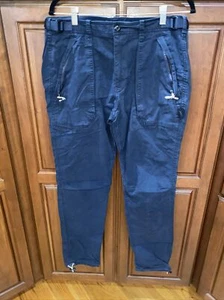 Vintage Abercrombie Fitch Utility Pants Mens Size 33x32 Blue - Picture 1 of 12