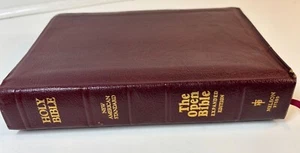 The Open Bible Expanded Edition NASB Bonded Leather Burgundy Thomas Nelson 1985 - Imagen 1 de 18
