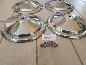 KIT 4 COPPE RUOTA IN ACCIAIO FIAT 500 EPOCA MOD. L CON 4 BULLONI - Imagen 1 de 5