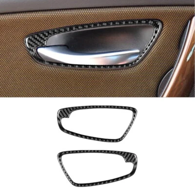 For BMW 1 Series E82 E88 2008-2013 Carbon Fiber Interior Door Handle Cover Trim - image 1 of 4